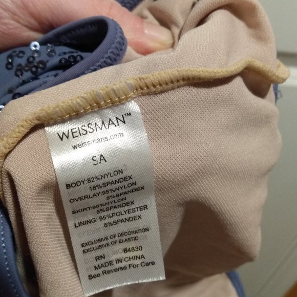 Blue Periwinkle Sequin Halter Lyrical Dance Costume - Picture 4 of 8